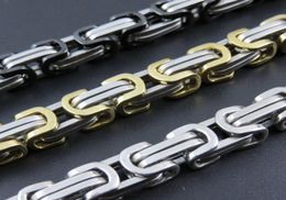 Colours 50cm120cm Customises Stainless Steel Byzantine Chain Heavy Huge Necklace For Man Fashion Jewellery Chains6422022