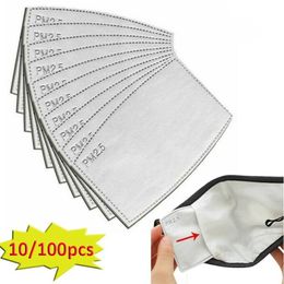 Anti Dust Droplets Replaceable Mask Filter Insert for Mask Paper Haze Mouth PM2 5 Filters Household Protective Products 100pcs228M