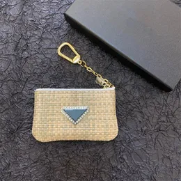 Unisex Womens Men Designer Triangle Keychain Bag Fashion Coloured Woven Purse Keyrings Pouch Mini Wallets Coin Credit Card Holder Keychains & Lanyards New 806