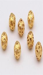 1000pcs lot New Charms Loose Hollow Ball Copper Spacer Beads Gold Plated 4mm290E6342710