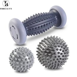 Foot Massager Foot Massage Roller Balls Spiky Yoga Fitness Ball Tissue Trigger Point Muscle Roller for Foot Back Leg Hand Relax Pain Relief 231214