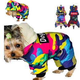 Dog Apparel Pet Jumpsuit Thicken Warm Winter Clothes For Small Dogs Cats Chihuahua Jacket Yorkie Shih Tzu Down Coat Poodle Outfits
