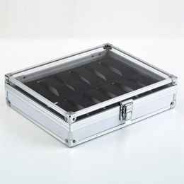 Fashion Metal Case With 12 Grid Slots Display For Wristwatch Organiser Watch Jewellery Box WJ11 Storage Boxes & Bins230j