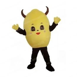 Newest Yellow Friuts Mascot Costume Carnival Unisex Outfit Christmas Birthday Party Outdoor Festival Dress Up Promotional Props Holiday Celebration