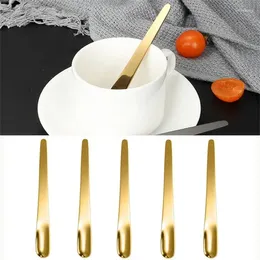 Coffee Scoops Demitasse Espresso Spoons Stainless Steel Flat Appetiser Dessert Spoon Serving Scoop Teaspoon For Kitchen Cafe Tableware