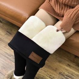 Women's Pants Casual Fleece Hight Waist Tight Trousers Winter Warm Sports Leggings For Women Autumn Solid Soft Female Clothing Pantalons