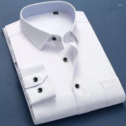 Men's Dress Shirts Mens Spring And Autumn High Quality Long Sleeve Shirt Male Korean Slim Fit Business White Collared NS5832