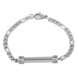 IJB5026 Stainless Steel Chain Bracelet Cremation Jewellery Crystal Memorial Ashes Keepsake Urn Funeral Casket Women's Bracelet215K