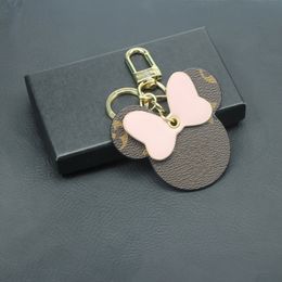 Creative cute bear bowknot men women exquisite lovely bag pendant beautiful party gift black pink car key chain