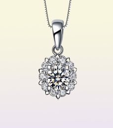 YHAMNI Luxury 925 Sterling Silver Pendant Necklace Top Quality CZ Diamond for Women Wedding Necklace Silver Fine Jewellery N0215415536