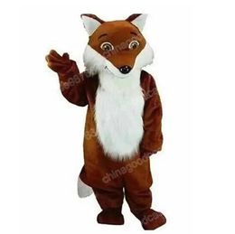 2024 Performance Brown Fox Mascot Costumes Cartoon Carnival Hallowen Performance Unisex Fancy Games Outfit Outdoor Advertising Outfit Suit