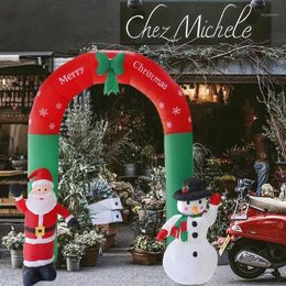 Christmas Decorations Inflatable Arch Santa Claus Snowman Xmas Outdoors Ornament Shop Yard Decor1282S