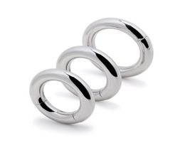 Male Stainless Steel Magnetic Cockring Stimulate Penis Pendant Ball Stretcher Bondage Squeeze Scrotum Testicles Bdsm Sex Toy 3 Siz4354840