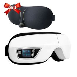 Eye Massager 6D Airbag Pressotherapy Eyes Massager Vibrator Heating Bluetooth Music Relieves Fatigue Electric Smart SPA Mask Sleep Instrument 231213