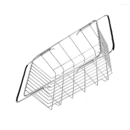 Kitchen Storage Stainless Steel Dish Drying Rack Large Expandable Sink Drainer