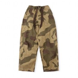 24SS High Street Camouflage Pants Men Women Army Green Pants Drawstring Trousers