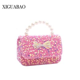 Handbags Kids Sequins Crossbody Bags For Girls Coin Wallet Pouch Cute Child Baby Bowknot Purses And Handbags Gift 231214