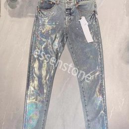 Jeans viola di marca viola Pantaloni denim Jeans viola da uomo Designer Jean Pantaloni da uomo Qualità di fascia alta Design dritto Retro Streetwear Pantaloni sportivi casual Pantaloni da jogging Pantaloni