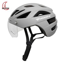 Cycling Helmets Magnetic Suction Goggles Helmet All in one Moulded Mountain Bike Men and Women Breathable Safety Ultralight 231213