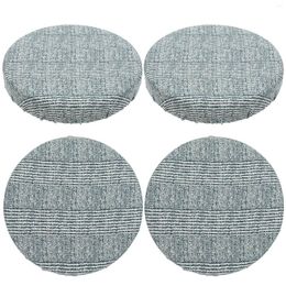Chair Covers 4 Pcs Seat Stool Cover Buckle Bar Replacement Polyester (Polyester) Round