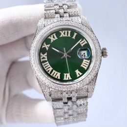 Wristwatches Diamond Mens Watch Automatic Mechanical Watch 41mm With Diamond-studded Steel 904L Men Life Waterproof WristWatch Fas227f