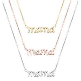 10PCS Small Mama Mom Mommy Letters Necklace Stamped Word Initial Love Alphabet Mother Necklaces for Thanksgiving Mother's Day234D