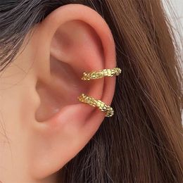 Hoop Earrings EN Gold Color C-Type For Women Girls Geometric Metal Vintage Fashion Jewelry Gifts