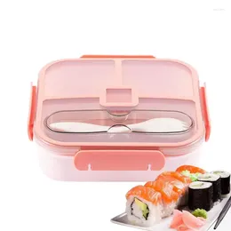 Dinnerware Divided Lunch Container School Bentobox 38.8oz Durable Large Capacity Microwave Freezer Safe 3 Compartment Box