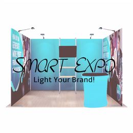 Trade Show Advertising Display and Exhibit Straight Backdrops Fabric Aluminum Tube System