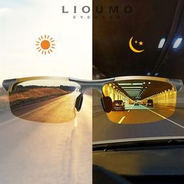 Top Anti-glare Day Night Glasses For Driving Men Polarized Sunglasses Pochromic Driver Goggles Glasses zonnebril heren243P