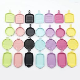 Charms 7 Colors 4 Styles Spray-painted Tableware Alloy Metal Pendants Suitable For DIY Handmade Jewelry