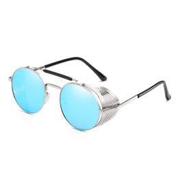 European and American New Steampunk Glasses Personalised Windshield Sunglasses Retro Colour Film Reflective Toad Glass