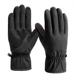 Cycling Gloves 1 Pair Winter Warm Touchscreen With Anti-slip Pad Outdoor Sports For Skiing Hiking Running Fishing