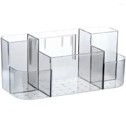 Storage Boxes Wall Mount Cosmetic Organizer No Drilling Clear Bathroom Shelf Adhesive Filter Hole Box Kitchen