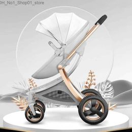 Strollers# Strollers Baby Stroller Can Sit and Lie Down Travel Light Folding High Landscape Carriage Two-way Absorption Born brand high-end soft Q231215