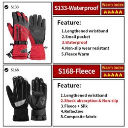 Sports Gloves ROCKBROS -40 Degree Winter Cycling Gloves Thermal Waterproof Windproof Mtb Bike Gloves For Skiing Hiking Snowmobile MotorcycleL23118