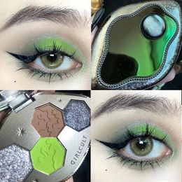 Eye Shadow Girlcult Cyber Chatty FourColor Eyeshadow Palette Laser Solid Honey Chameleon Blue Makeup Cosmetics y231213