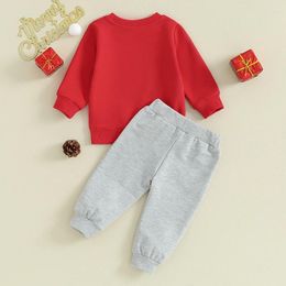 Clothing Sets Baby 2 Piece Cute Outfit Christmas Letter Print Long Sleeve Sweatshirt And Elastic Pants Set For Infant Fall Clothes