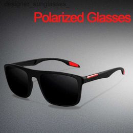 Sunglasses Outdoor Polarized Sunglasses Unisex Black Frame Men Women UV400 Driving Travel Sun Glasses Male Ultralight Anti-glare GogglesL231214