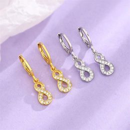 Hoop Earrings Fashion Tassel Zircon Cross Piercing For Women Girls Punk Ear Party Wedding Jewellery Gift E1021