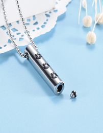 h250 Silver and Black Colour High Quality Tube Cremation Jewellery Necklace Hold More Ashes Safe for Animal Dog Cat3126833