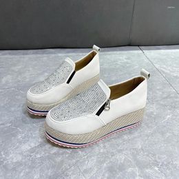 Dress Shoes COZOK Spring And Autumn Feet Wide Fat Large Size Loafer Thick-soled Platform A Pedal Casual Lazy Wedges