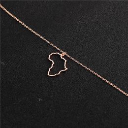 Outline Africa Map Necklace Country of South African Map Necklace Simple Adoption Ethiopia Africa Continent Necklaces jewelry244T