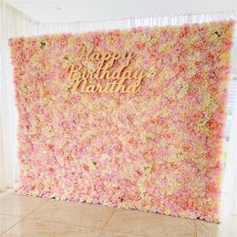 High Quality INS Flower Wall 40x60cm Silk Rose Artificial Flowers Wall for Wedding Party Shop Mall Background Decoration271S