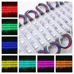 20pcs String 3 LED 5050 SMD LED Module RGB Waterproof Light Lamp Strip DC 12V Advertise Module Light 400pcs2592