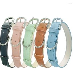 Dog Collars Wholesale High Quality PU Leather Collar DIY Washable Neck For Medium Large Pet Dogs