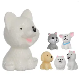 Garden Decorations 12 Pcs Mini Puppy Dog Adornments Lovely Dogs Adorable Figurines Resin Modelling Crafts