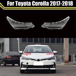 Car Transparent Lens Lamp Caps Shell Styling for Toyota Corolla 2017 2018 Replacement Headlamp Lampshade Glass Headlight Cover