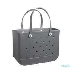 Designer- Waterproof Women Tote Large Shopping Basket Bags Washable Beach Silicone Bag Purse Eco Jelly Candy Lady Handbags269I