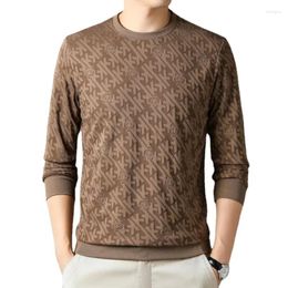 Men's T Shirts 2023 Autumn Long Sleeve Pullover T-shirt Loose Casual Round Neck Sweater Fashion Tops